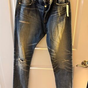 Essentials Fear of God Men's Distressed Blue Jeans